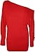 ZJ Clothes Womens Plain Long Sleeve Plus Size Batwing Top