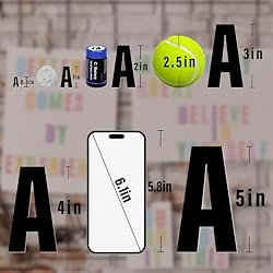288 Pieces 18 Sheets Letter Stickers,Self Adhesive