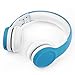 Volume Limited Wired Kids Headphones with Mic Detachable Cable and Sharing Music Ports for Children(Blue)