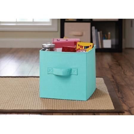 Better Homes and Gardens Collapsible Fabric Storage Cube - Turquoise