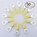 Glarks 50pcs 12-10 Gauge M8 Ring Nylon Heat Shrink Waterproof Quick Disconnect Electrical Insulated Crimp Terminals Connectors Assortment Kit