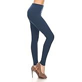Leggings Depot Women's High Waisted Cotton Leggings - Soft Breathable - Full Length, Capri, Knee, Yoga - XS-5X