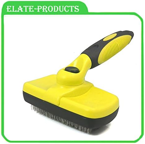 Prima Self Cleaning Slicker Brush for pet - Easy to Clean Grooming Brush Removes Mats, Tangles, and Loose Hair with Minimal Effort and Comfort - Suitable for Long or Short Hair