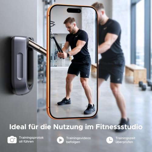UGREEN Magnetic Mobile Phone Stand 360° Rotatable Portable for Gym | Double-sided strong magnetic, easy to install, foldable and portable, suitable for most mobile phones