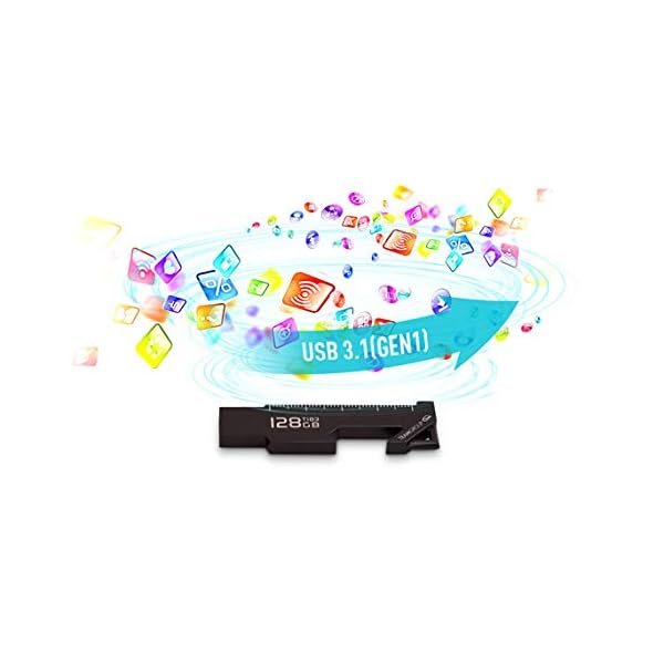 TeamGroup T183 64 GB USB 3.1 Magnetischer Multifunktionaler USB-Stick, Externer Speicherstick TT183364GF01, Schwarz – Bild 6