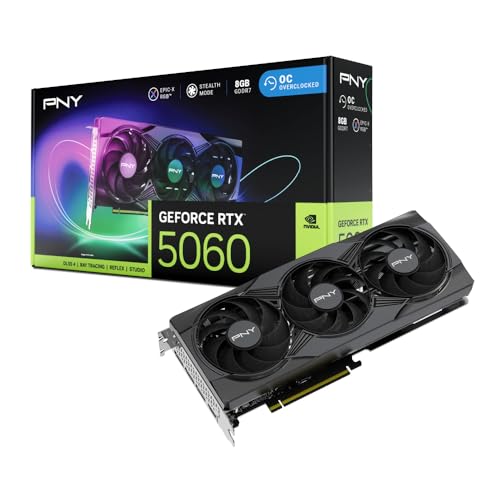 PNY Carte Graphique GeForce RTX™ 5060 8Go ARGB OC Triple Fan DLSS 4