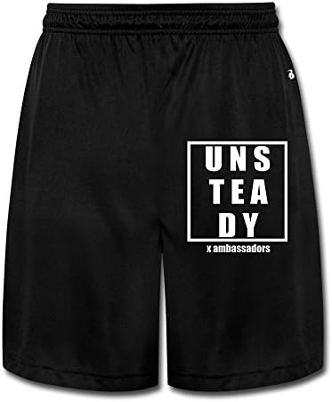 YQUE56 Men's Unsteady Pop Band Special Shorts Jogger Pants Color Black Size L