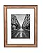 Golden State Art, 11x14 Photo Frame with Mat for Pictures 8x10 and Real Glass (Dark Gold Brown & Bronze Pewter Panel with White Color Mat, 1.25 Inch Frame Border)