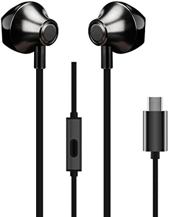 Type-C Earbuds for Samsung Galaxy Note 8, WOWOGO In-ear Sport Headphones Bass Stereo, Digital High-definition Sound without Loss for all USB Type C Smartphone and Devices (Black)