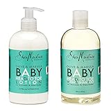 Shea Moisture Extra Moisturizing Olive and Marula Baby Head to Toe Wash Shampoo and Lotion with Avocado and Shea Butter