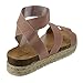 Nature Breeze Womens Kacie Closed Toe Casual Ankle Strap Sandals