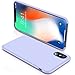 TORRAS [Love Series iPhone X Case 2017 (ONLY), Liquid Silicone Gel Rubber Shockproof Case Soft Microfiber Cloth Lining Cushion Compatible with iPhone X (2017), Light Blue