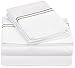 Amazon Brand – Pinzon 400-Thread-Count Egyptian Cotton Sateen Hotel Stitch 4 Piece Sheet Set - Queen, Silver Grey, Solid