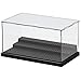 Nokere 3 Steps Display Case/Box Dustproof Showcase for Blocks Acrylic Plastic Display Assembly Transparent Clear Black Base Box for Kids 10.04X6.10X5.43 in
