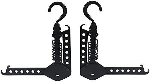 CCHLO 2 Pcs Magic Folding Cloth Hangers Hooks Telescopic Multifunction Portable Closet Organizer Travel Drying Rock Space Saving