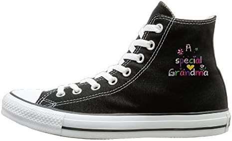 Hilo Canvas Shoes A Special Grandma Word Hi-Top Unisex Canvas Sneaker- Season Lace Ups Shoes Casual Trainers Men And Women 40