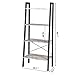 VASAGLE Ladder Shelf, 4-Tier Bookcase, Storage Rack for Living Room, Kitchen, Faux Marble
