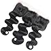 13 x4 Lace Frontal Body Wave, Unprocessed Brazilian Virgin Remy Hair Ear To Ear Lace Frontal With Baby Hair Natural Color Knots Can Be Bleached (8 inch)