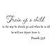 Train Up a Child in The Way He Should Go Proverbs 22 6 Wall Decal Religious Bible Scripture Wall Art