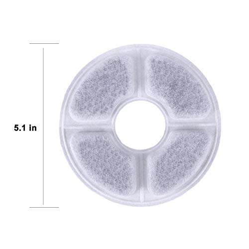 WWVVPET Replacement Filters for Cat Water Fountain 6 Pack,50% More Activated Carbon Filters,Genuine Cat Flower Fountain Filters,Compatible with Pet Drinking Dispenser (Not for Catit Brand Fountain) - Thumbnail 6
