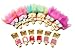 Toycamp Lip Gloss ice popsicles Shape 6 Pack Assorted Designs In Colorful Box, Girls Birthday Party Favor, Goody Bag Filler, Prize, Giveaway,
