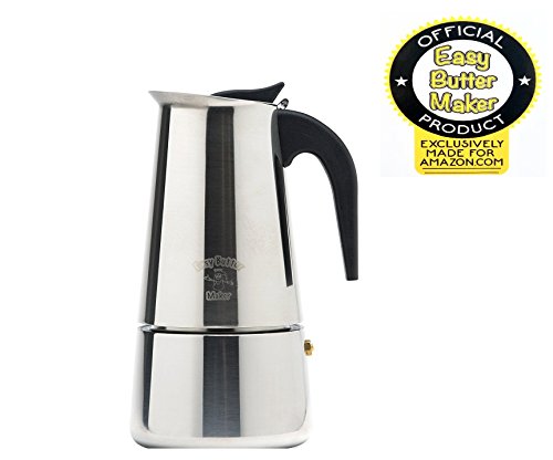 Easy Butter Maker - Magic Butter Maker for "Medicinal " Butter, Compound Butters /Herb Butter or Making Infused Cooking Oils - Includes Cook Book - Makes Butter in 10 Mins, Silver, 2 Stick of Butter