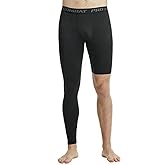 Men's Basketball Single Leg Tight Sports Pants 1/2 One Leg Compression Pants Athletic Base Layer Underwear