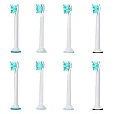 iHealthia ProResults COMPACT Replacement Brush Heads for Philips Sonicare Toothbrush, 8-pack fits Sonicare DiamondClean Flexcare HealthyWhite Plaque Control Gum Health PowerUp EasyClean HydroClean