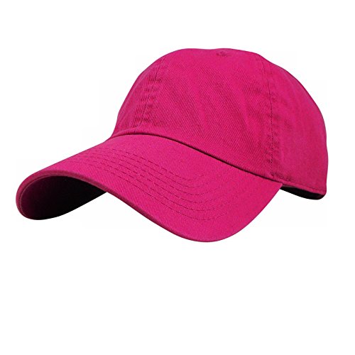 USBingoshop Men Women Unisex Plain Color Baseball Cap Hat 100% Cotton Adjustable Size (20-Hotpink)