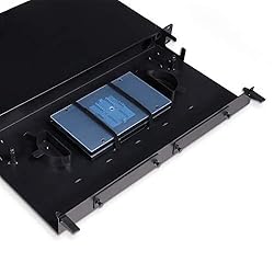 Fiber Optic Patch Panel, Rack Mount, 1 RU, Includes