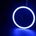 GrandviewTM 2X 70mm 60SMD COB Led Angel Eyes Headlight Halo Ring Warning Lamp (Blue)