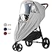 GOOVI Universal Rain Cover Waterproof PVC Free Full Protection Travel-Friendly Breathable Stroller Weather Shield-Gray