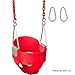 Swing Set Stuff Highback Full Bucket with 5.5' Coated Chain & SSS Logo Sticker, Red