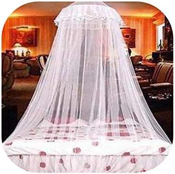 Hanging Kids Baby Bedding Dome Bed Canopy Cotton Mosquito Net Bedcover Curtain for Baby Kids Reading Playing Home Decor,White