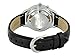 Five Senses talking watch, silver-tone women's watch, black/tan watch band