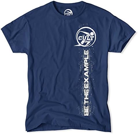 Cult of Fitness Men's Vertical "Be The Example" Moisture-Wicking T-Shirt - Dark Navy, Small