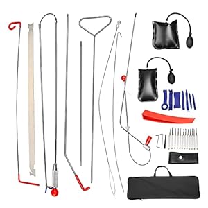 Kacsoo 20 Stuks Professionele auto tool kit, gemakkelijk toegang lange bereik grijper, lucht wig tas, geen spoor Wig…