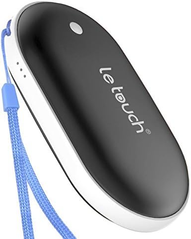 Letouch Rechargeable Hand Warmer 5200mAh Power Bank, Portable USB Electric Hand Warmers Double-Sided Heating Mobile External Battery Charger Best Gift in Winter for Women,Man