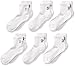 Under Armour Youth Cotton Quarter Socks, Multipairs, White/Gray (6-Pairs), Small