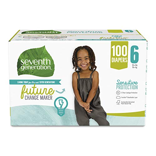 Seventh Generation Baby Diapers for Sensitive Skin, Size 6, 100 count 6
