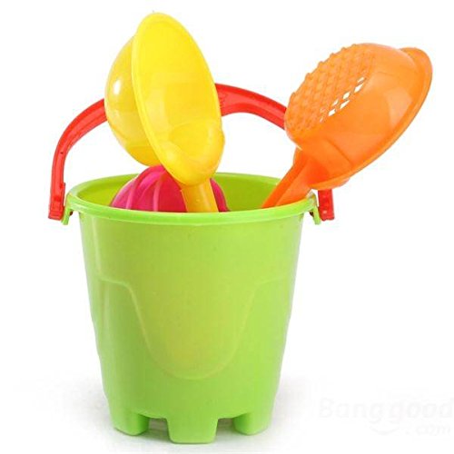 Bazaar 5Pcs Mini Summer Ocean Sand Beach Kids Seaside Toys Castle Swim Bucket Spade Shovel Rake Water Tools