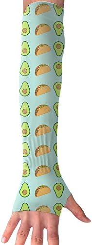 Fynny Taco And Avocado Pattern Adult Sun UV Protective Arm Sleeves Cooling Arm Sleeves For Women Men