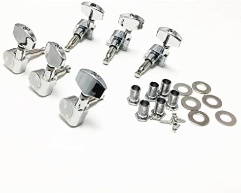 Guitar Tuning Pegs 3L3R Tuning Keys Machine Heads for Acoustic / Electric Guitar , Chrome