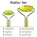 Jade Roller For Face, Skin Massager Treatment Therapy - Premium Authentic Himalayan Jade Stone Gua Sha Scrapping, Jade roller and gua sha set