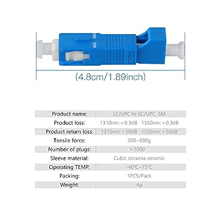 Mua MSDADA 6 Pack SC to LC Adapter,SC Male to LC Female Hybrid Flange ...
