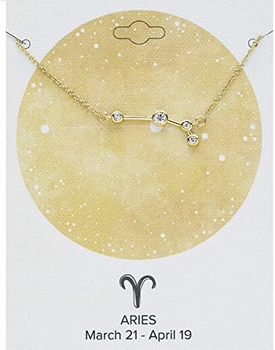 Women’s Zodiac Necklace - ‘When Stars Align' Constellation Necklace, Gold Plated, Horoscope and Personalized Birthday Gift
