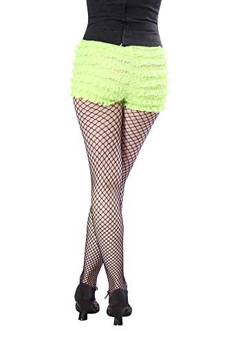 BellaSous Womens Sexy Ruffle Panties Tanga Dance Bloomers Sissy Booty Shorts (Apple Green, Large)