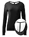 REGNA X NO BOTHER Women's Long Sleeve Round Neck Active Open-Back Running Top (Plus Size available)