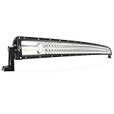 MICTUNING Tri-row 52Inch PowerEnhancer Curved LED Light Bar - 22,500LM Extremly Bright, Wider & Further Projection, Unique Vapor Releaser