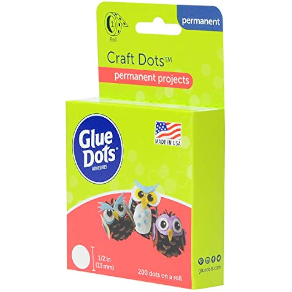 Glue Dots Craft Adhesive, 1/2 Inch, Clear, Roll Of 200 Group Publishing